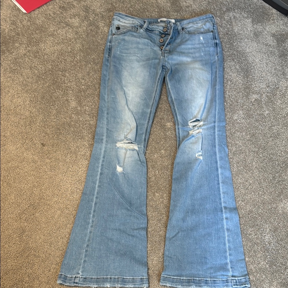 Women's Blue Flared Jeans